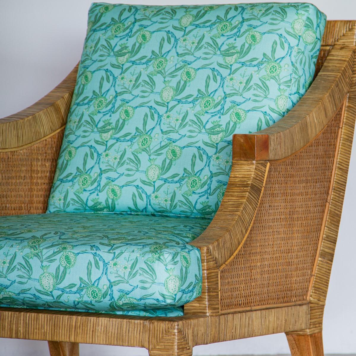 Late 20th Century Pair of Rattan Framed Armchairs, 1970s