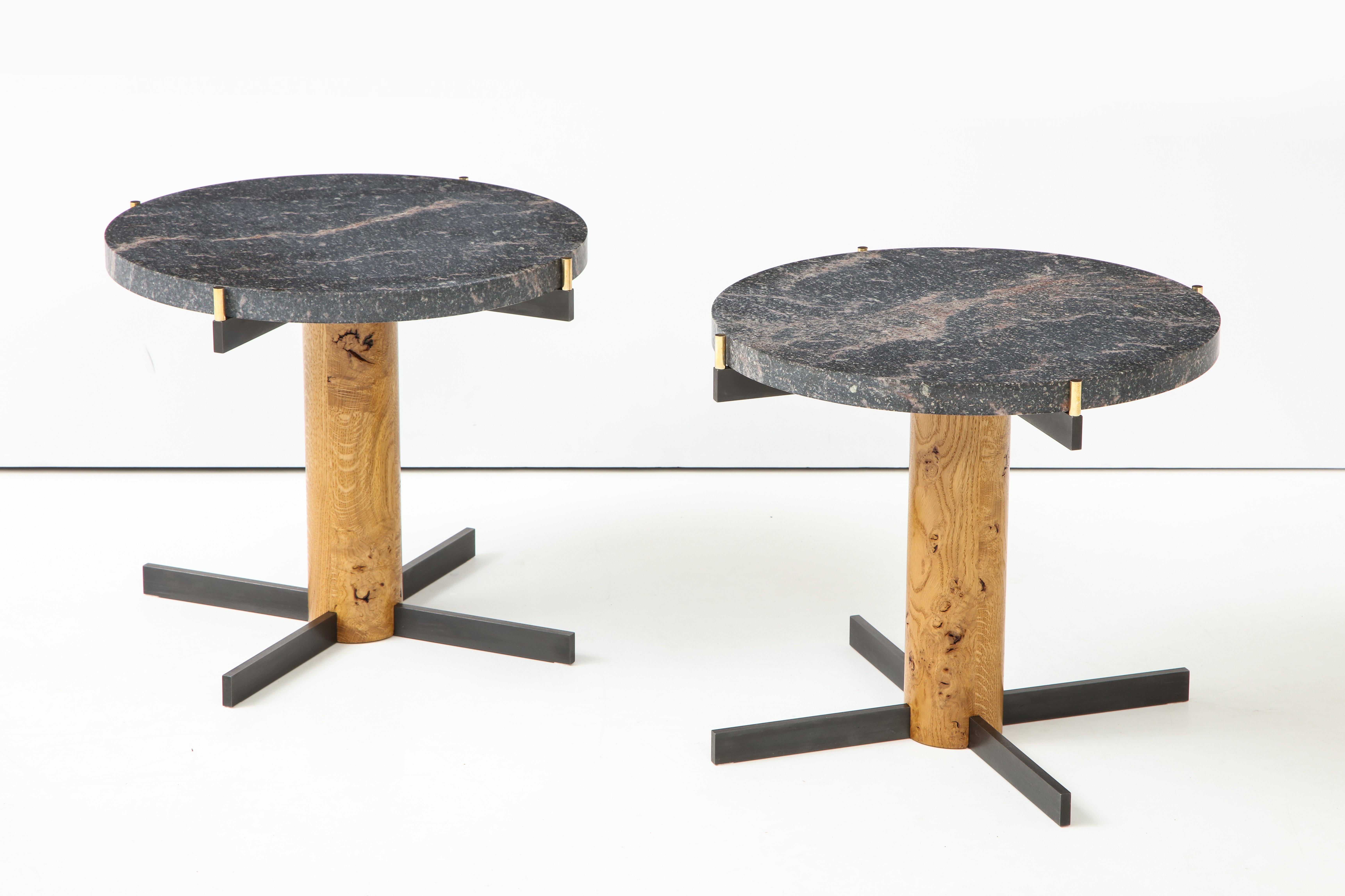 Scandinavian Modern Pair of R.B.Johansen Side Tables, circa 2000s