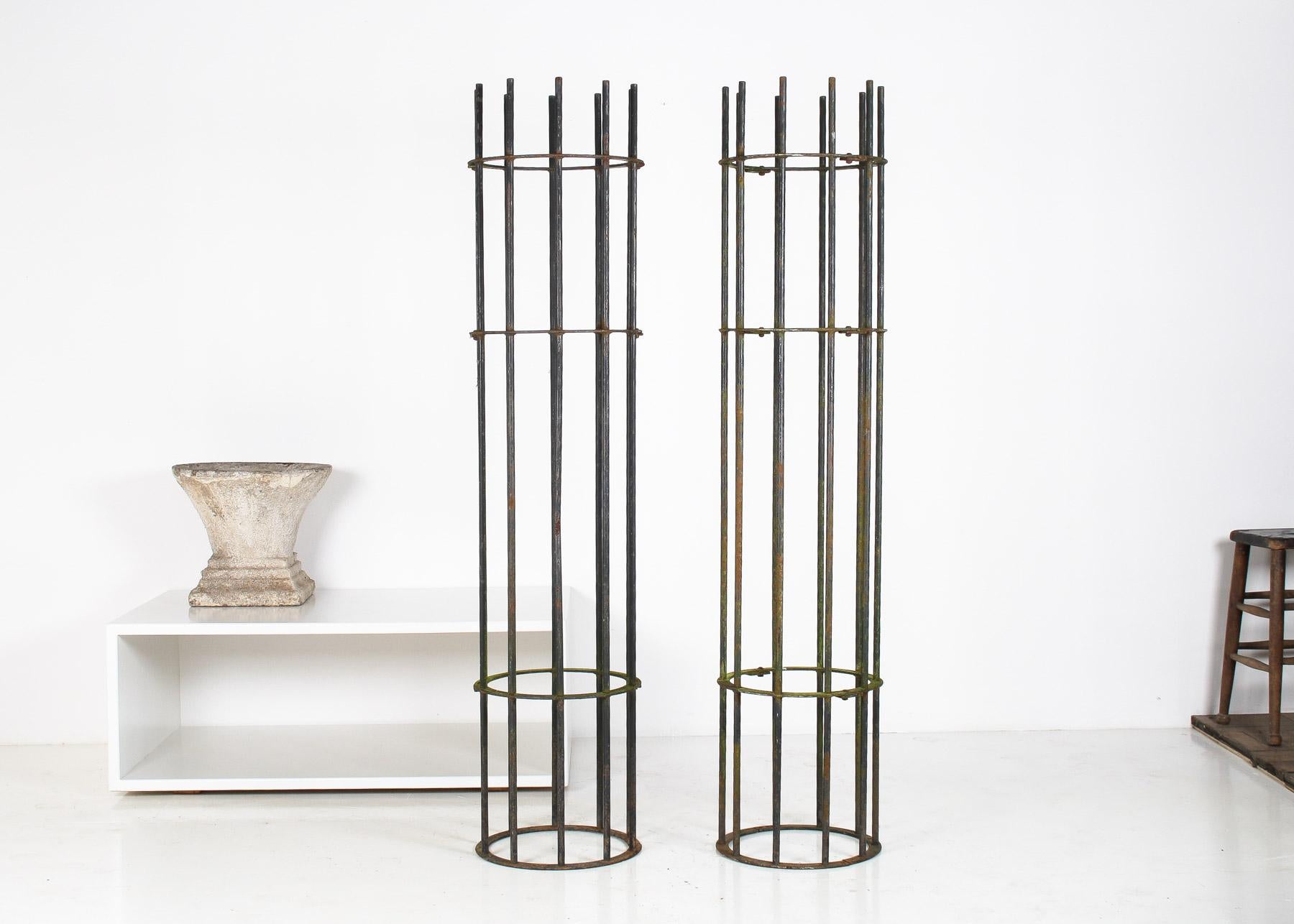 A pair of reclaimed iron tree guards standing at 6 feet tall and made from solid bar, they provide protective and decorative element to orchard spaces and give a sense on grandeur to a garden scheme.
Ideal for protecting young trees, these guards