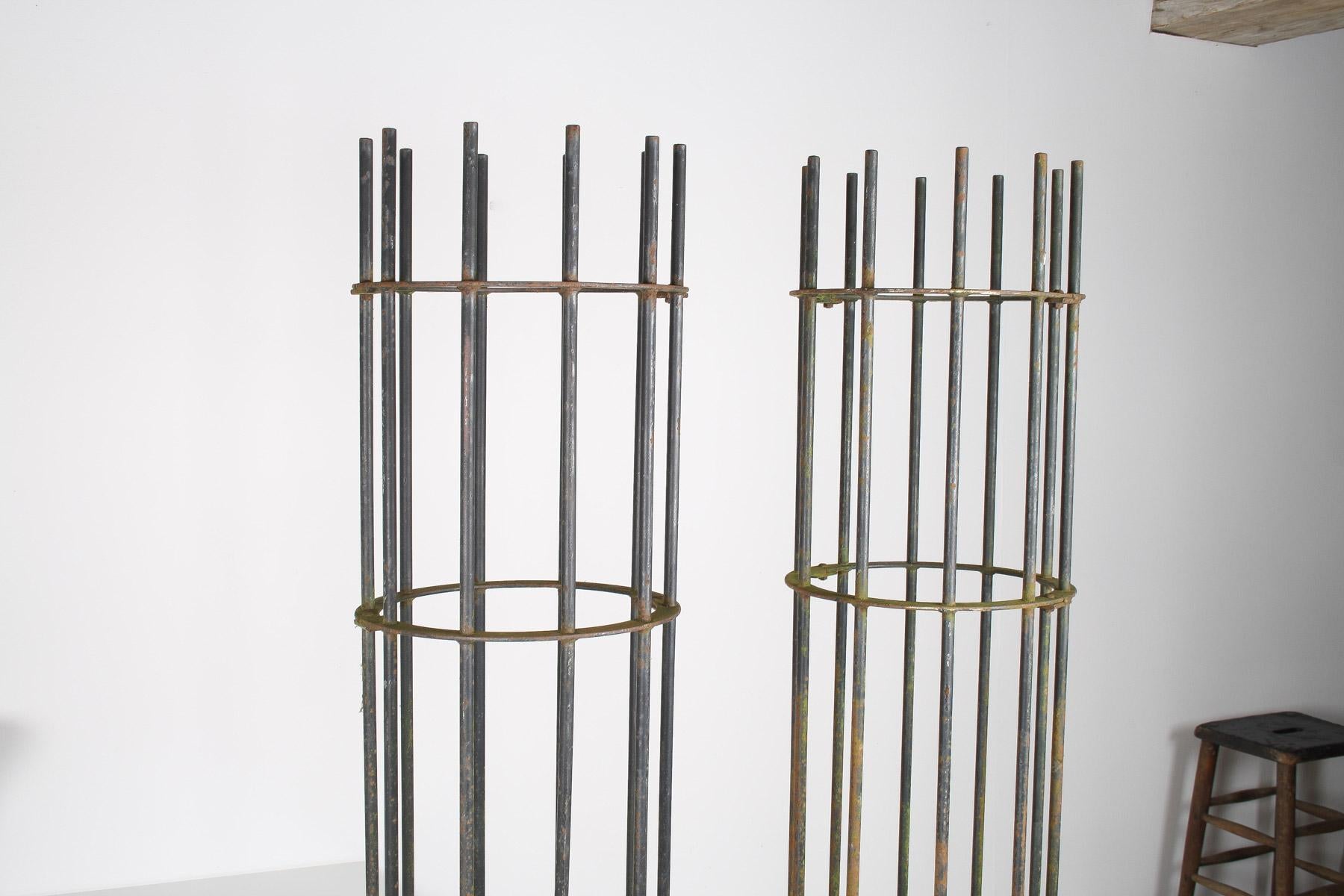 A Pair of Reclaimed Iron Tree Guards Garden Trellis Topiary Frames For Sale 2