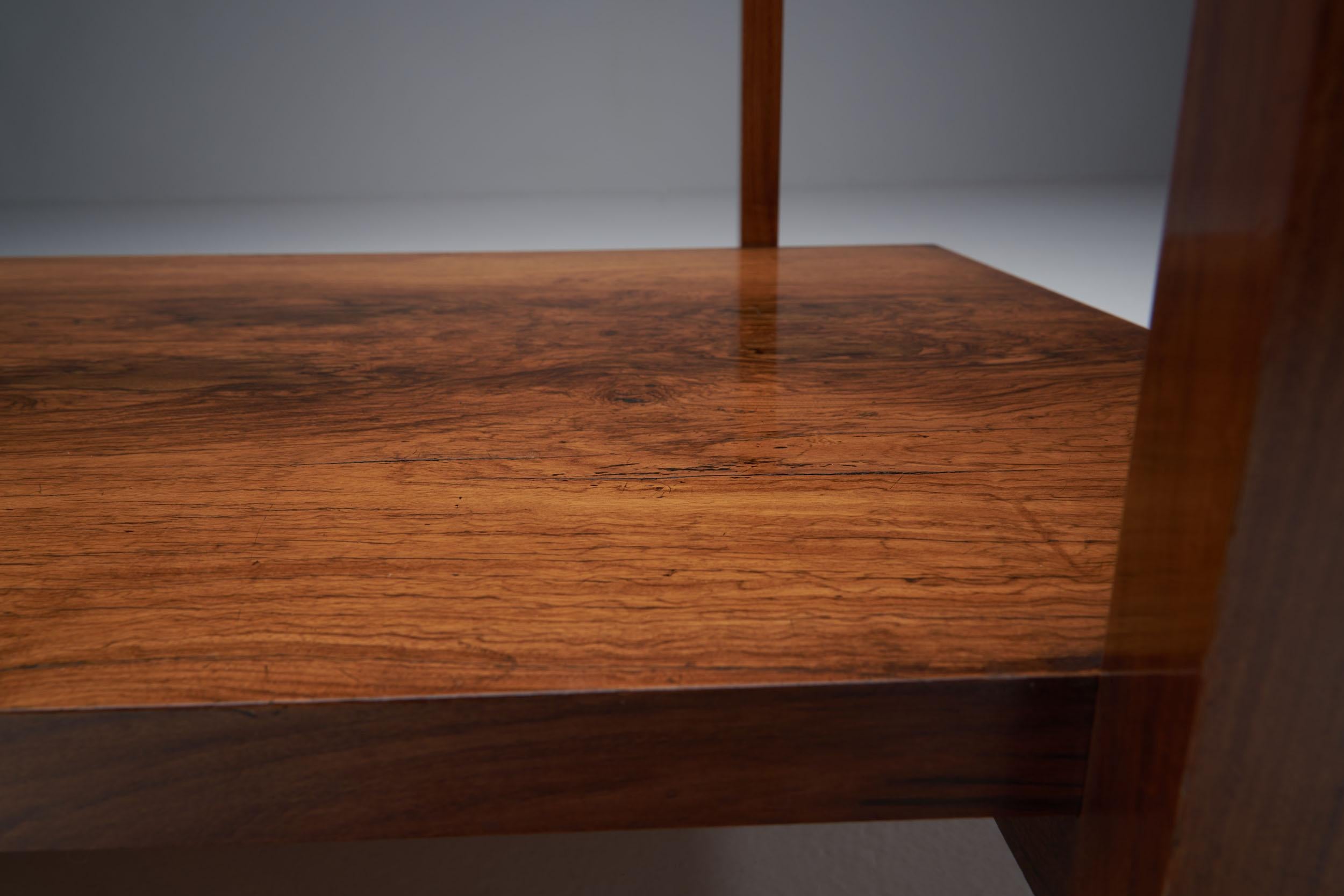 A Pair of Rectangular Branco and Preto Side Tables in Caviuna Wood, Brazil 1960s 11