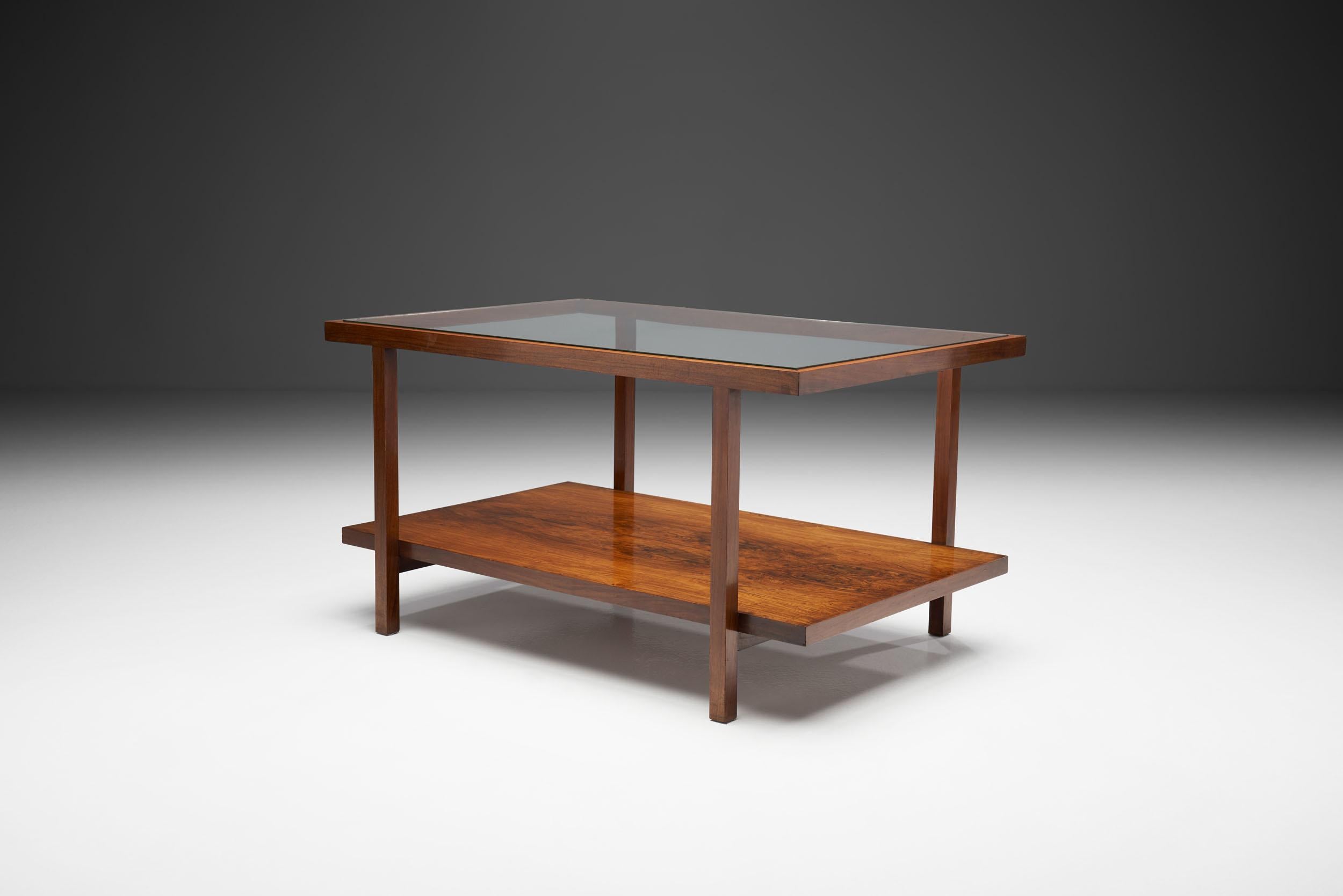 A Pair of Rectangular Branco and Preto Side Tables in Caviuna Wood, Brazil 1960s 3