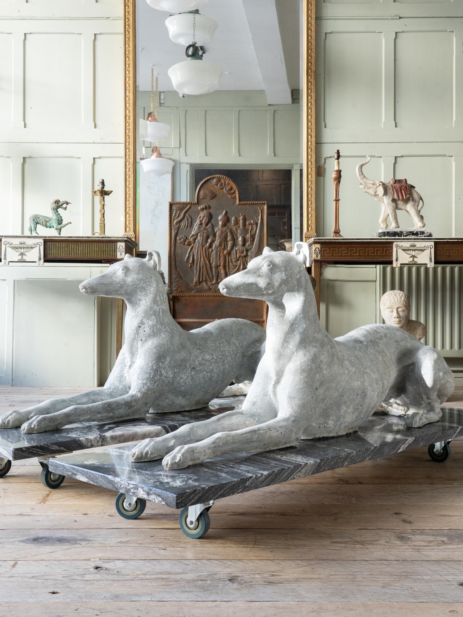 Pair of Recumbent Greyhounds 9