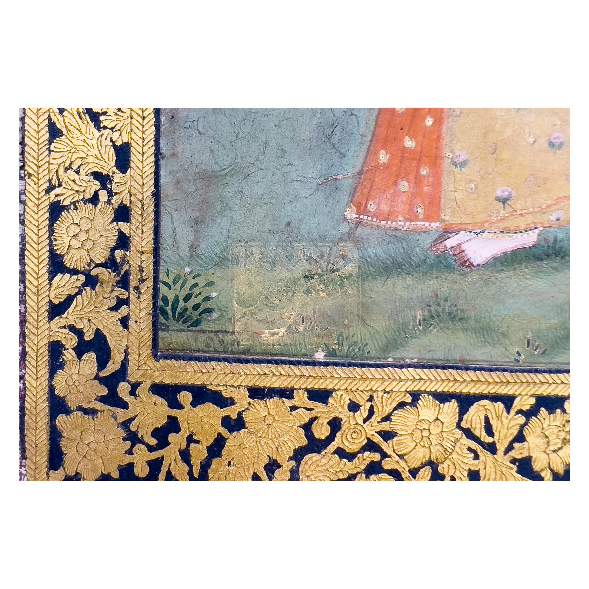 Ein Paar rote, schwarze und goldene indische Albumseiten, Deccan, Bijapur oder Golconda, C im Zustand „Gut“ im Angebot in London, GB
