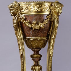 A Pair of Regence Style Gilt-Bronze And Marble Jardinières