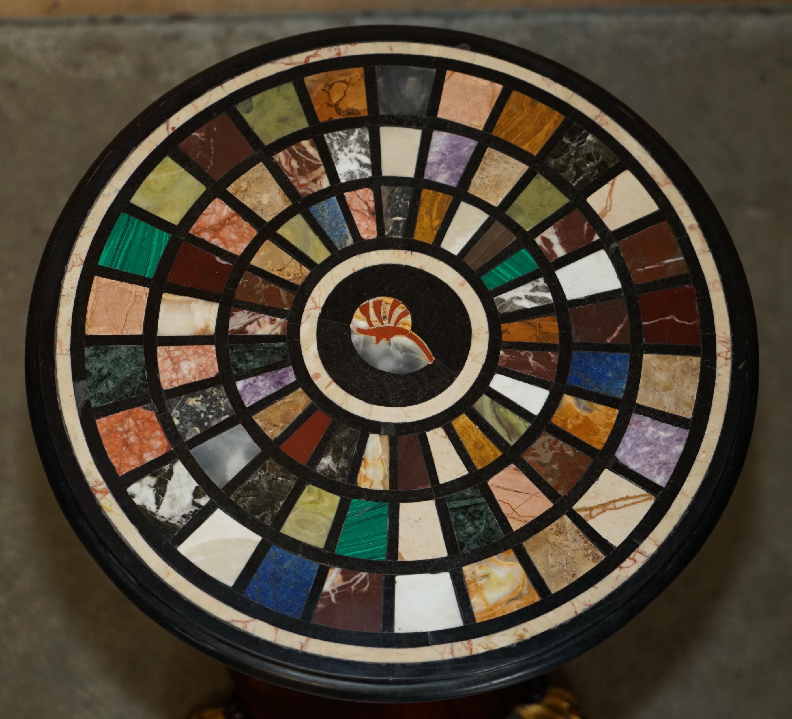 EIN Pärchen REGENCY 1810 SPECiMEN MARBEL PIETRA DURA & HARDWOOD OCCASIONAL TABLES im Angebot 5