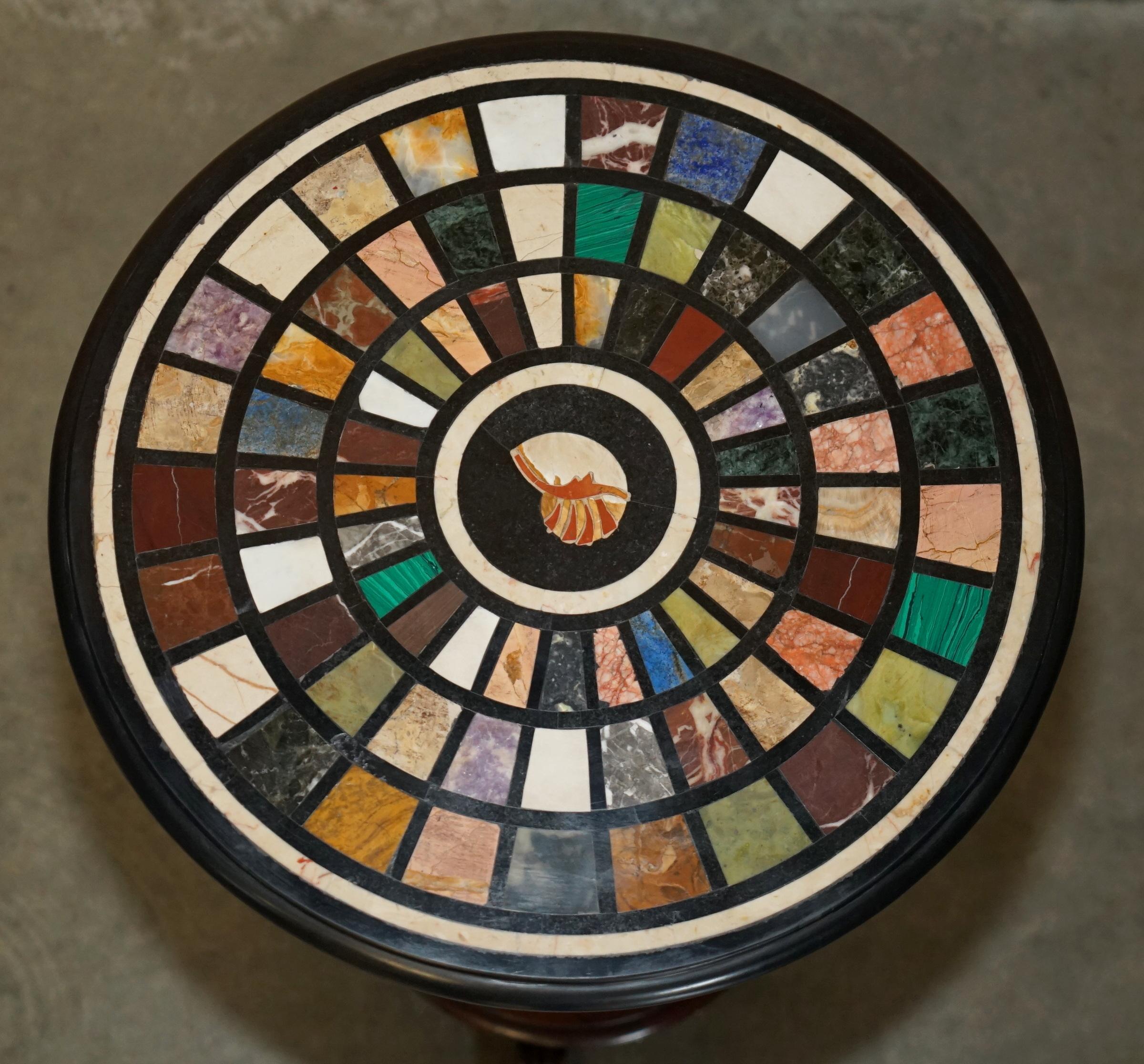 EIN Pärchen REGENCY 1810 SPECiMEN MARBEL PIETRA DURA & HARDWOOD OCCASIONAL TABLES (Regency) im Angebot