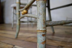 Pair of Regency 19th Century Faux Bamboo Original Painted Side Chairs