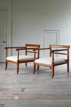 A Pair of Regency Birds Eye Maple Armchairs
