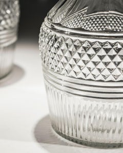 Pair of Regency Cut Crystal Decanters