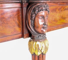 A Pair of Regency Mahogany and Parcel Gilt Serving Tables