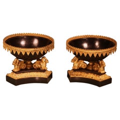 Pair of Regency Period Bronze and Ormolu Bowls