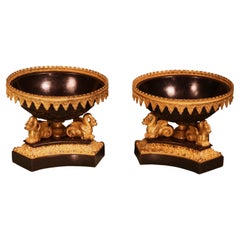 Paar Schalen aus Bronze und Ormolu aus der Regency-Zeit