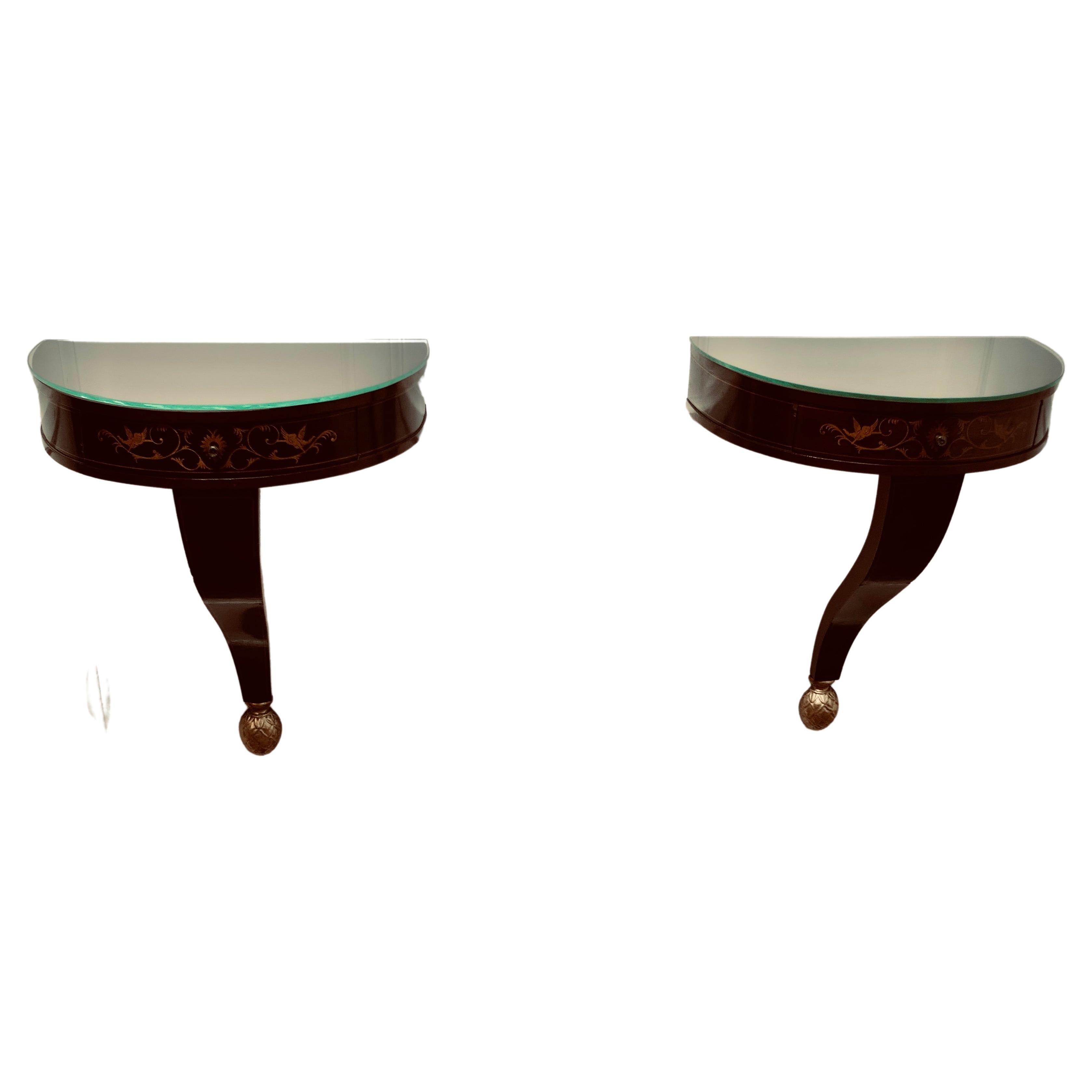 A Pair of Regency Style Console Wall Table Brackets  Two beautifully designed li For Sale