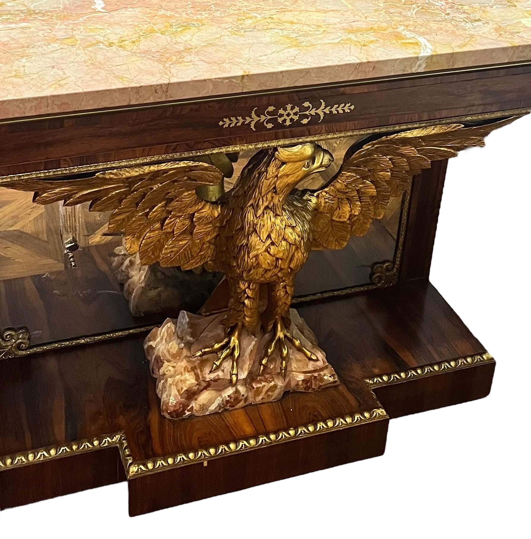 Paire de tables console aigle de style Régence Bon état - En vente à Reepham, GB