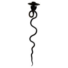 Reproducción única de la Lámpara Serpiente en acabado de hierro forjado gunmetal