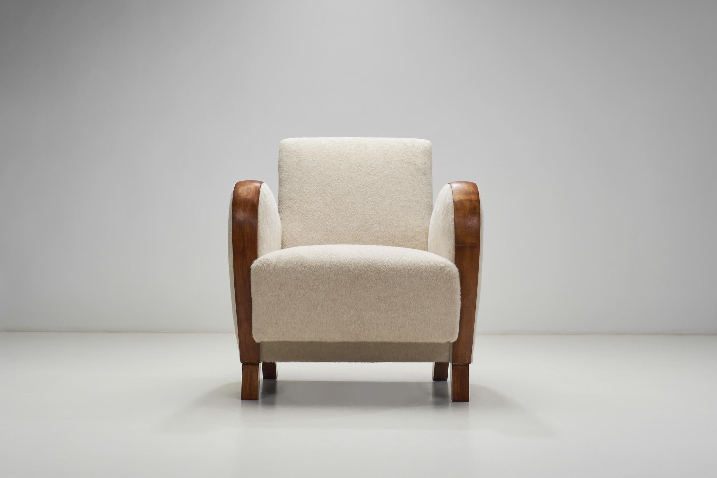 A Pair of Reupholstered Funkis Armchairs by Axel Einar Hjorth, Sweden 1930s. 3