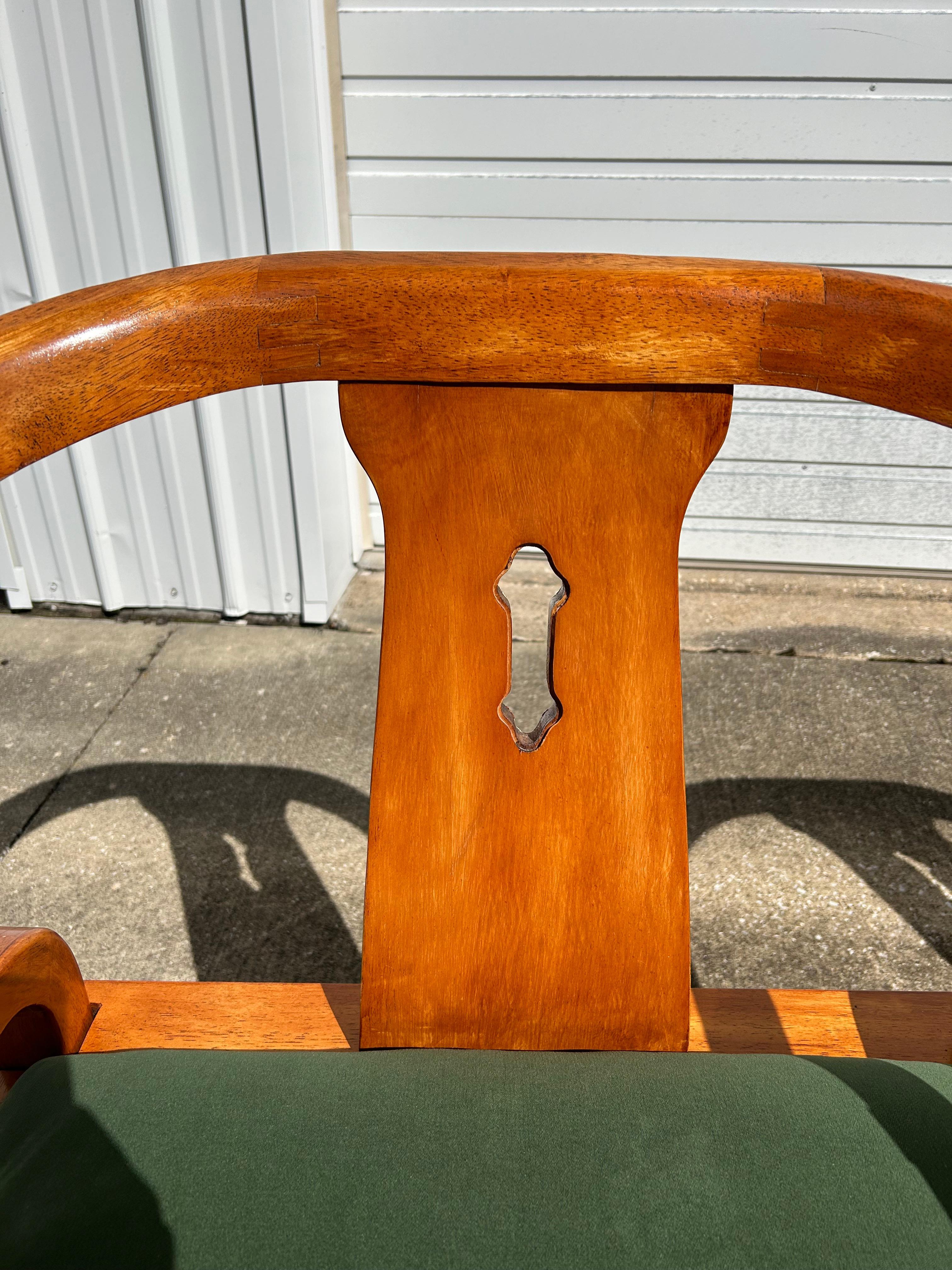 A Pair of Reupholstered James Mont Style Ming Chinoiserie Side Chairs 3