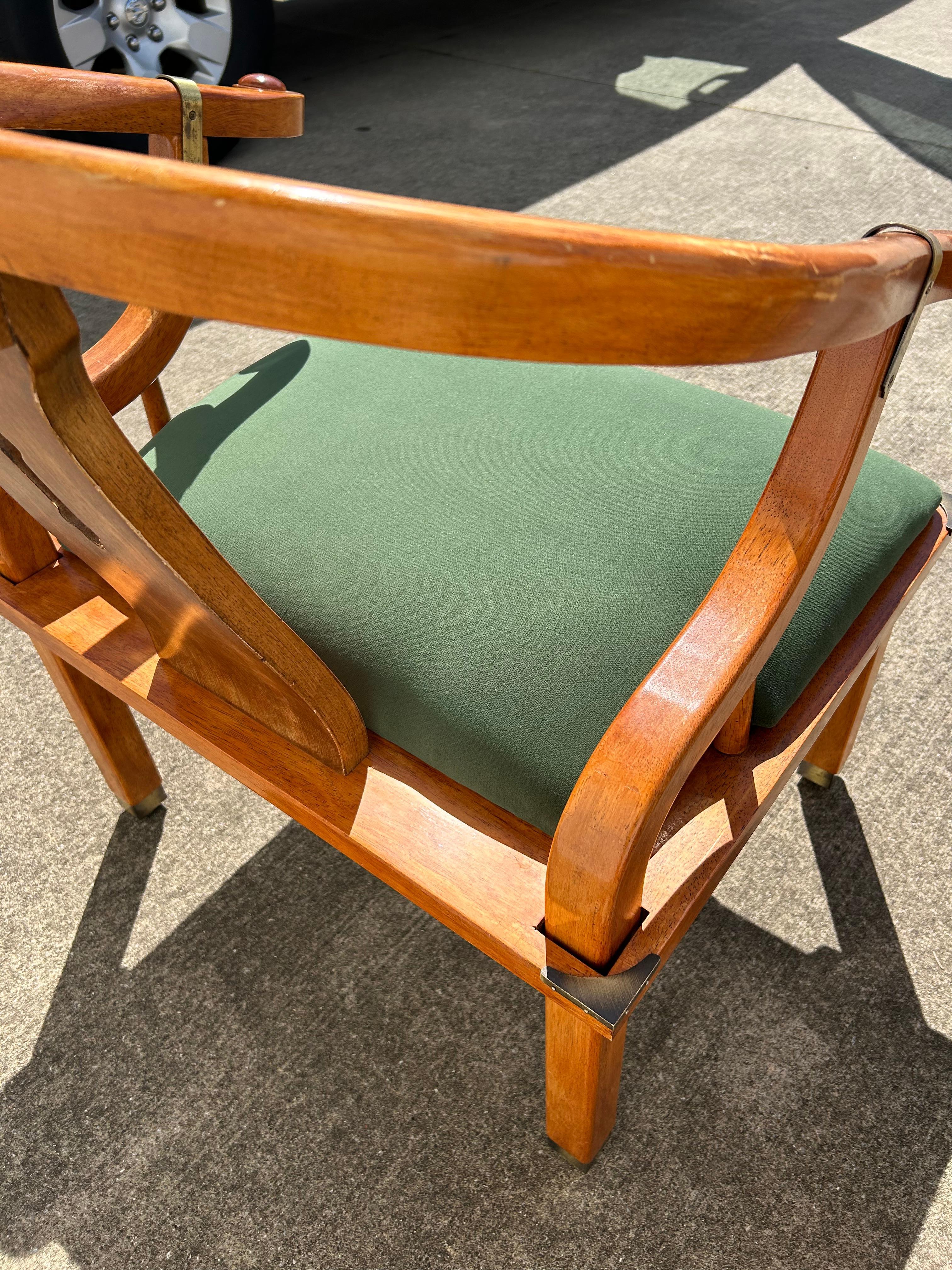 A Pair of Reupholstered James Mont Style Ming Chinoiserie Side Chairs 5