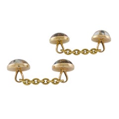 Pair of Reverse Intaglio Crystal Cufflinks
