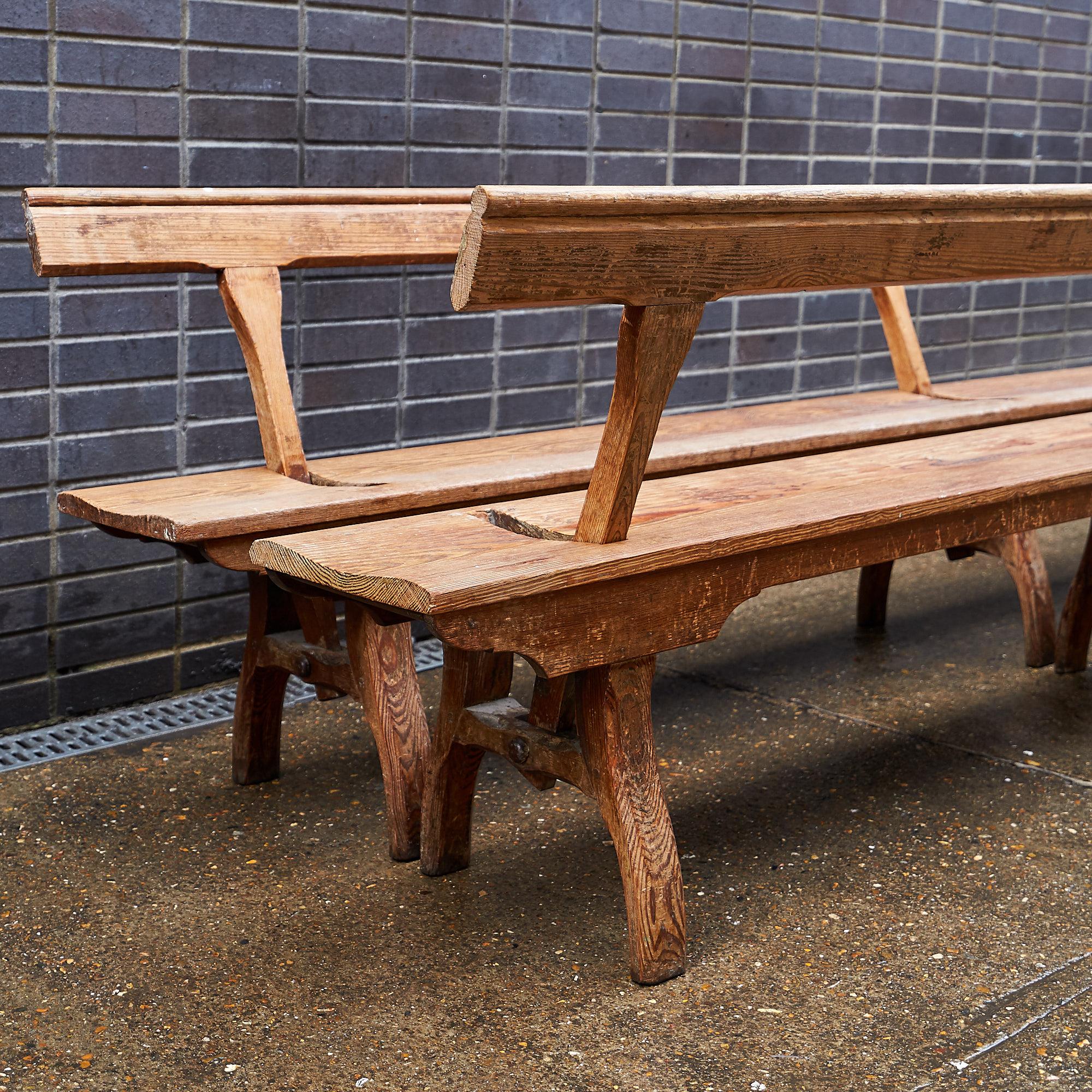 Pair of Reversible Railway Station Benches 3