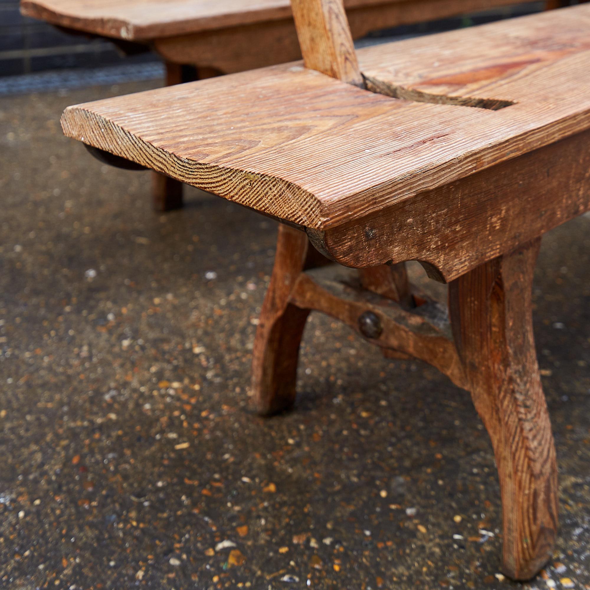 Pair of Reversible Railway Station Benches 6
