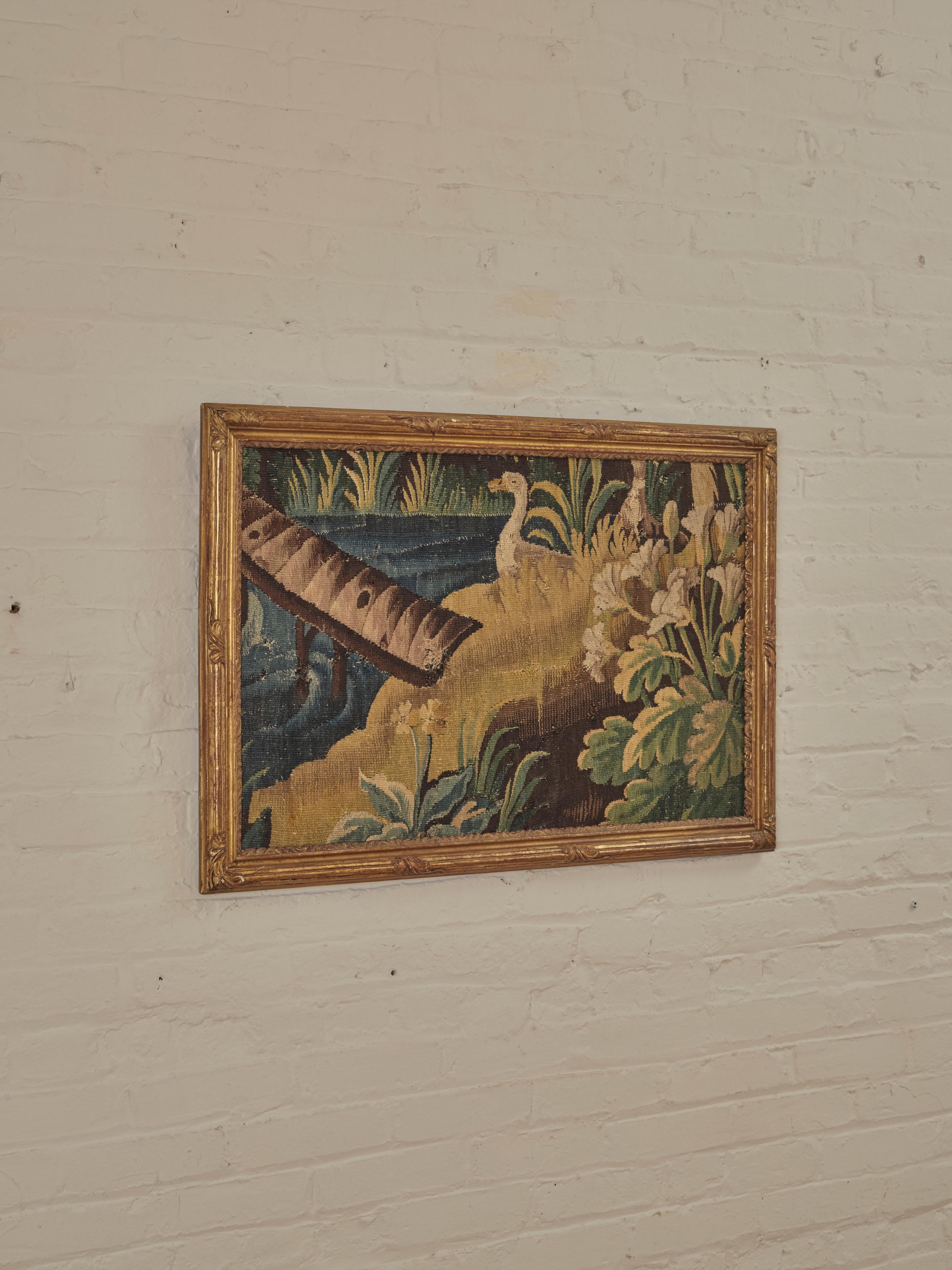 Unknown A Pair of Riverside Landscape Framed Tapestries For Sale