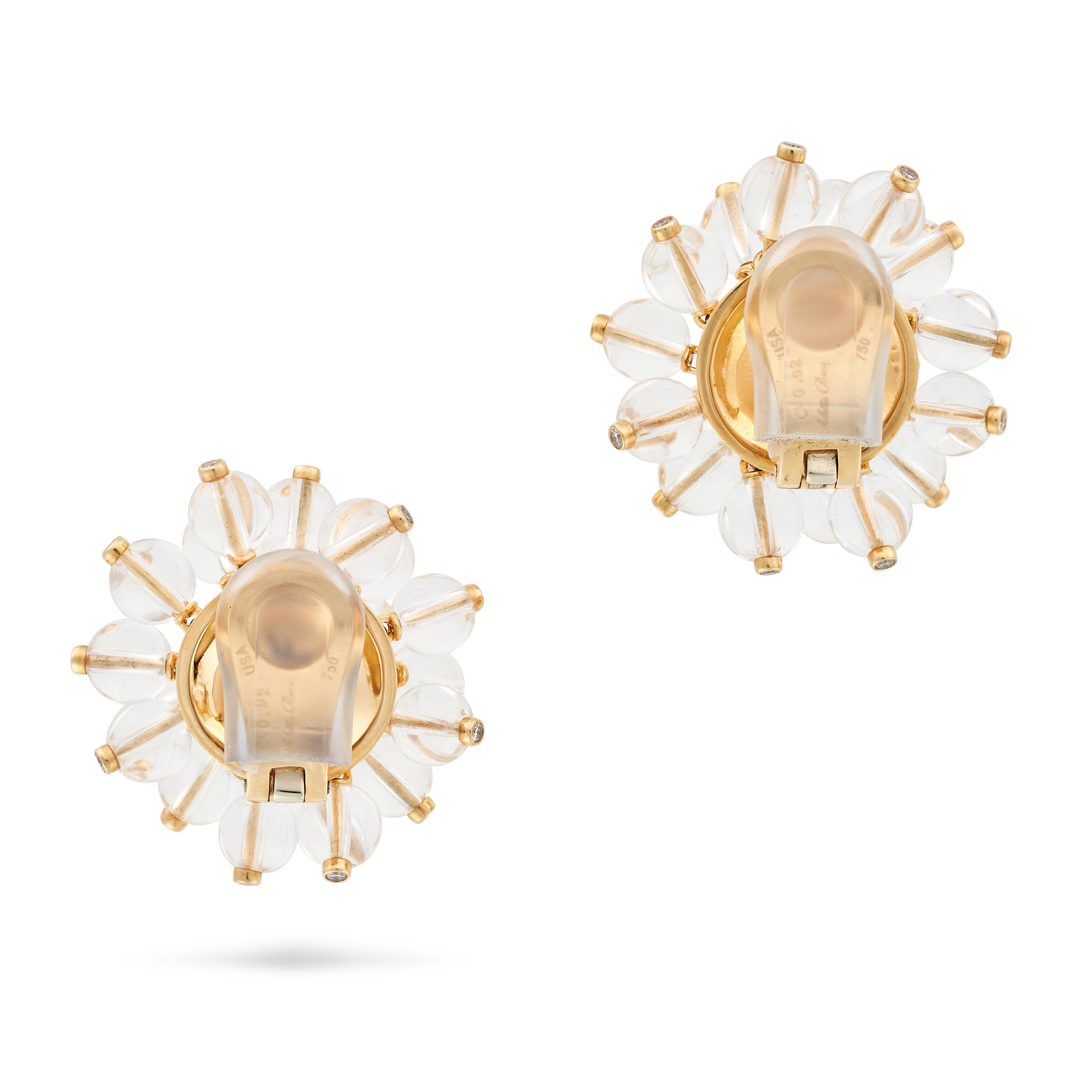 A pair of rock crystal earrings by Aletto Brothers In Good Condition For Sale In New York, NY