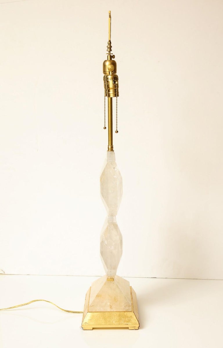 Pair of Rock Crystal Table Lamps In Excellent Condition For Sale In New York, NY