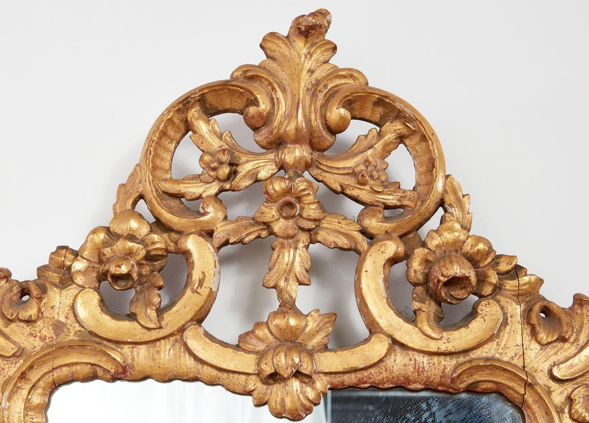 English A Pair of Rococo Giltwood Mirrors For Sale