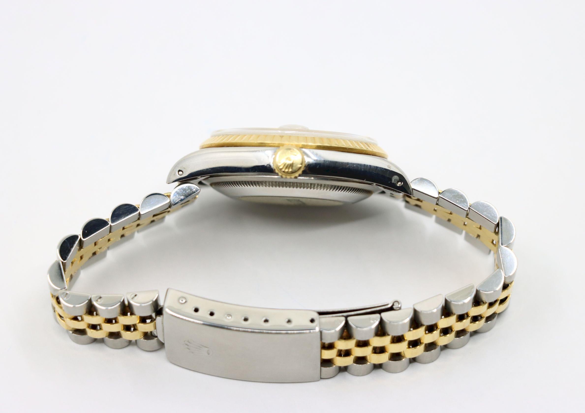 Una coppia di Rolex Oyster Perpetual Datejust in oro 18 carati da uomo e da donna in vendita 7