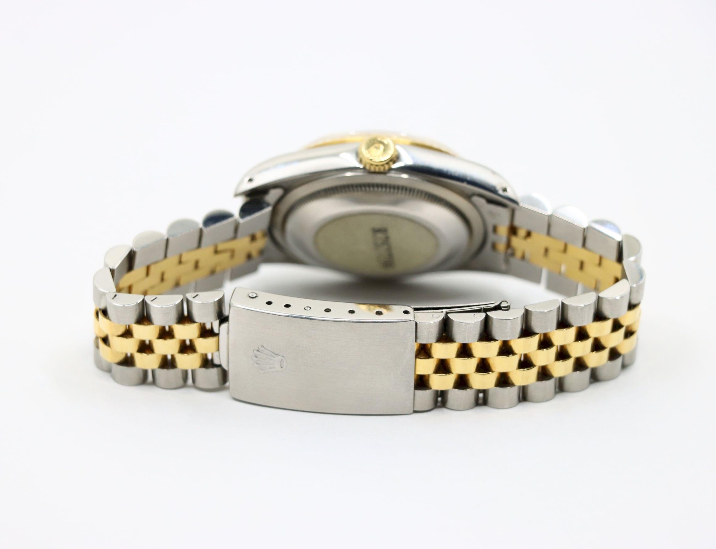 Una coppia di Rolex Oyster Perpetual Datejust in oro 18 carati da uomo e da donna in vendita 8