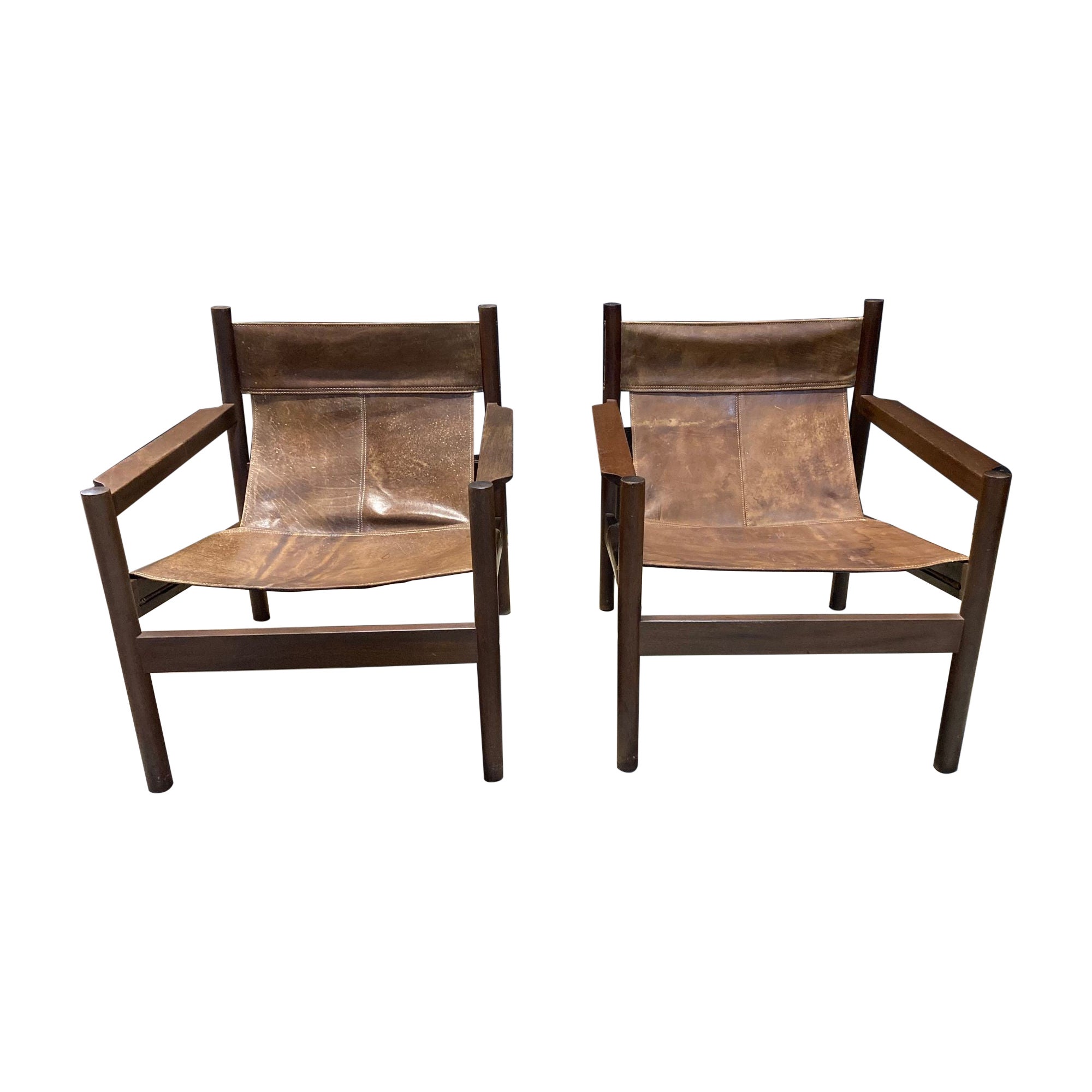 A pair of Roxinho Armchairs designed by Michel Arnoult in vendita