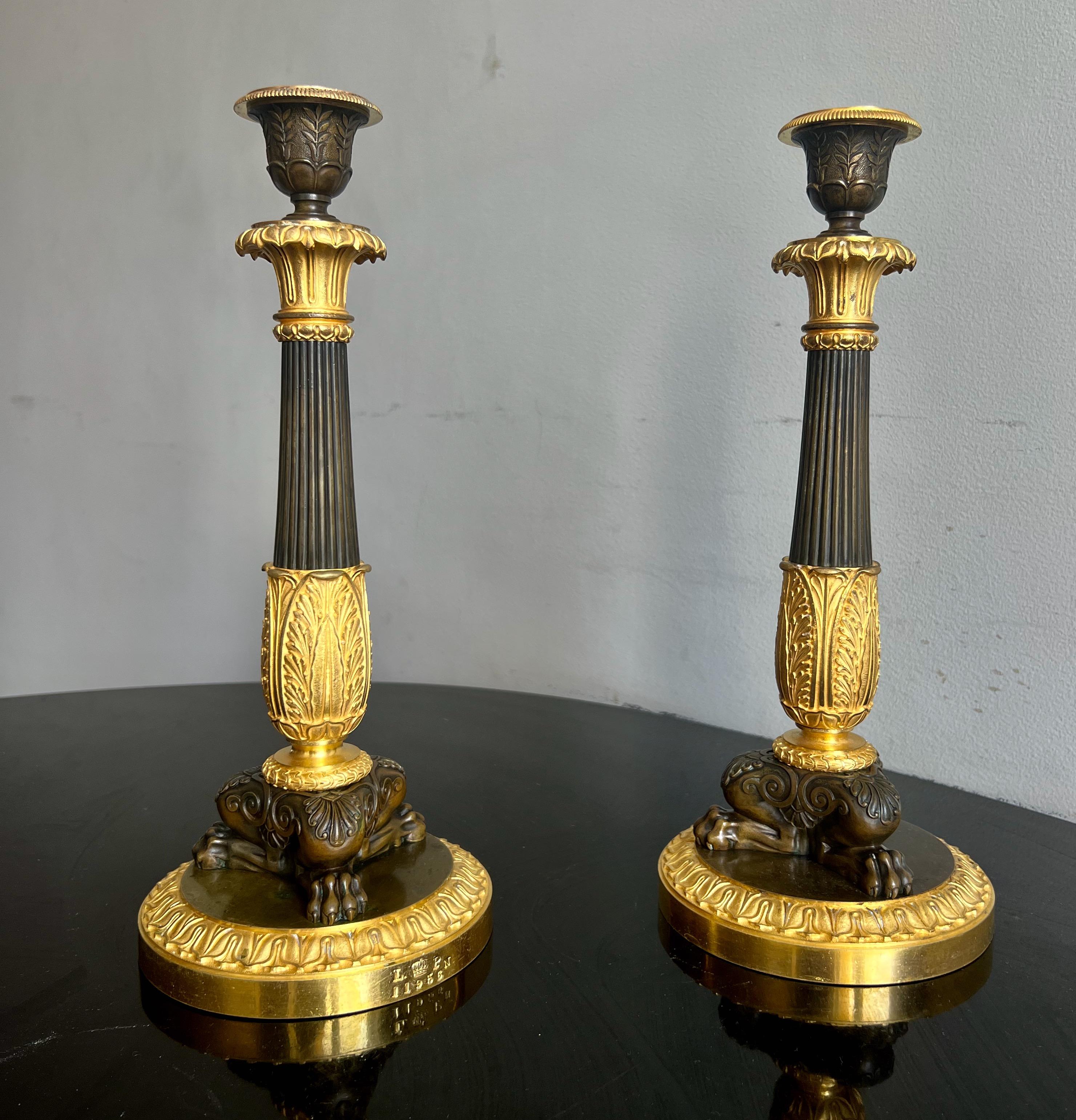 Pair of Royal Candlesticks from King Louis-Philippe's Chateau De Neuilly 6