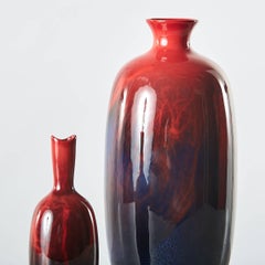 Pair of Royal Doulton 'Flambe' Vases