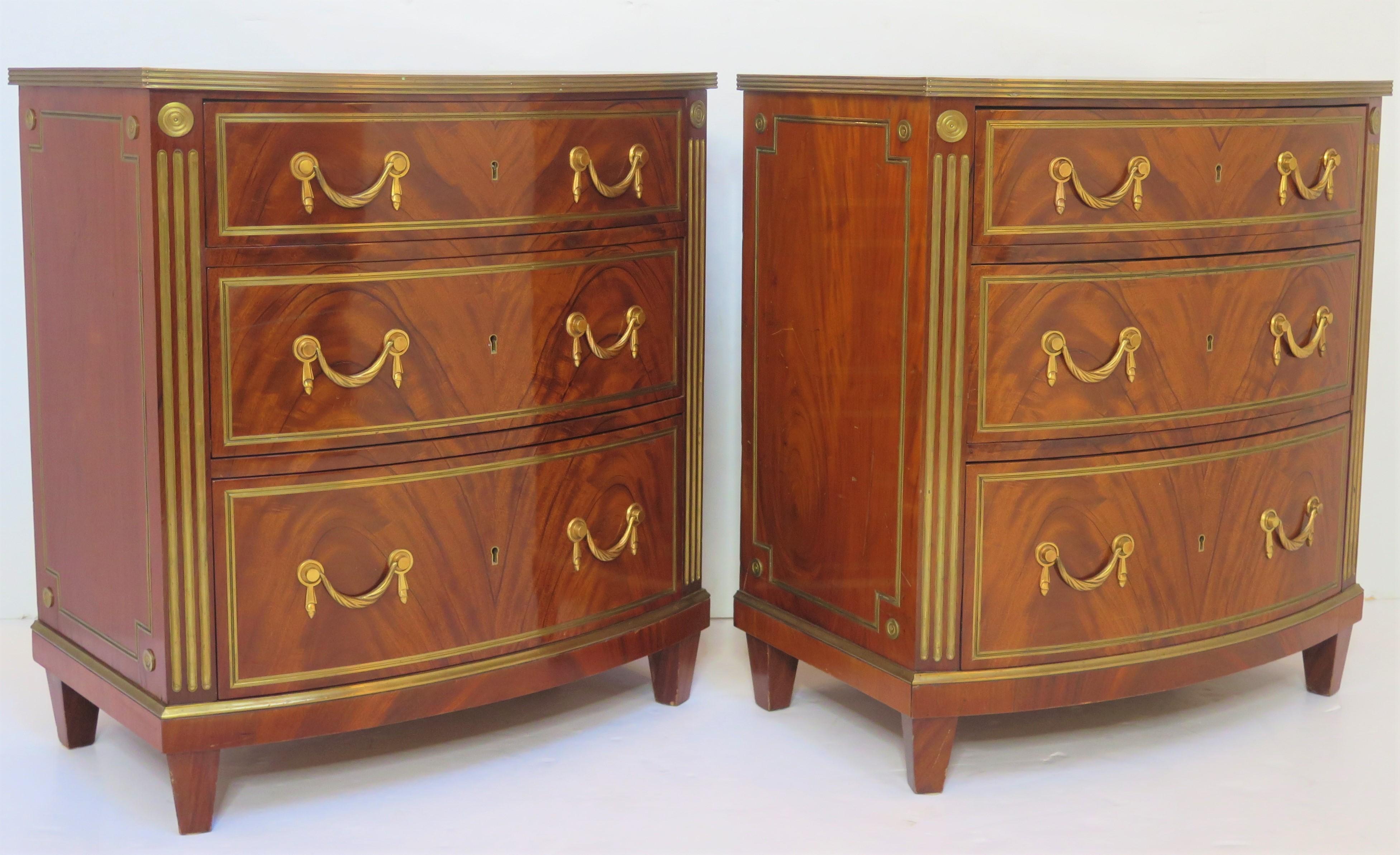 Baltic A Pair of Russian Neoclassical Chests of Drawers For Sale