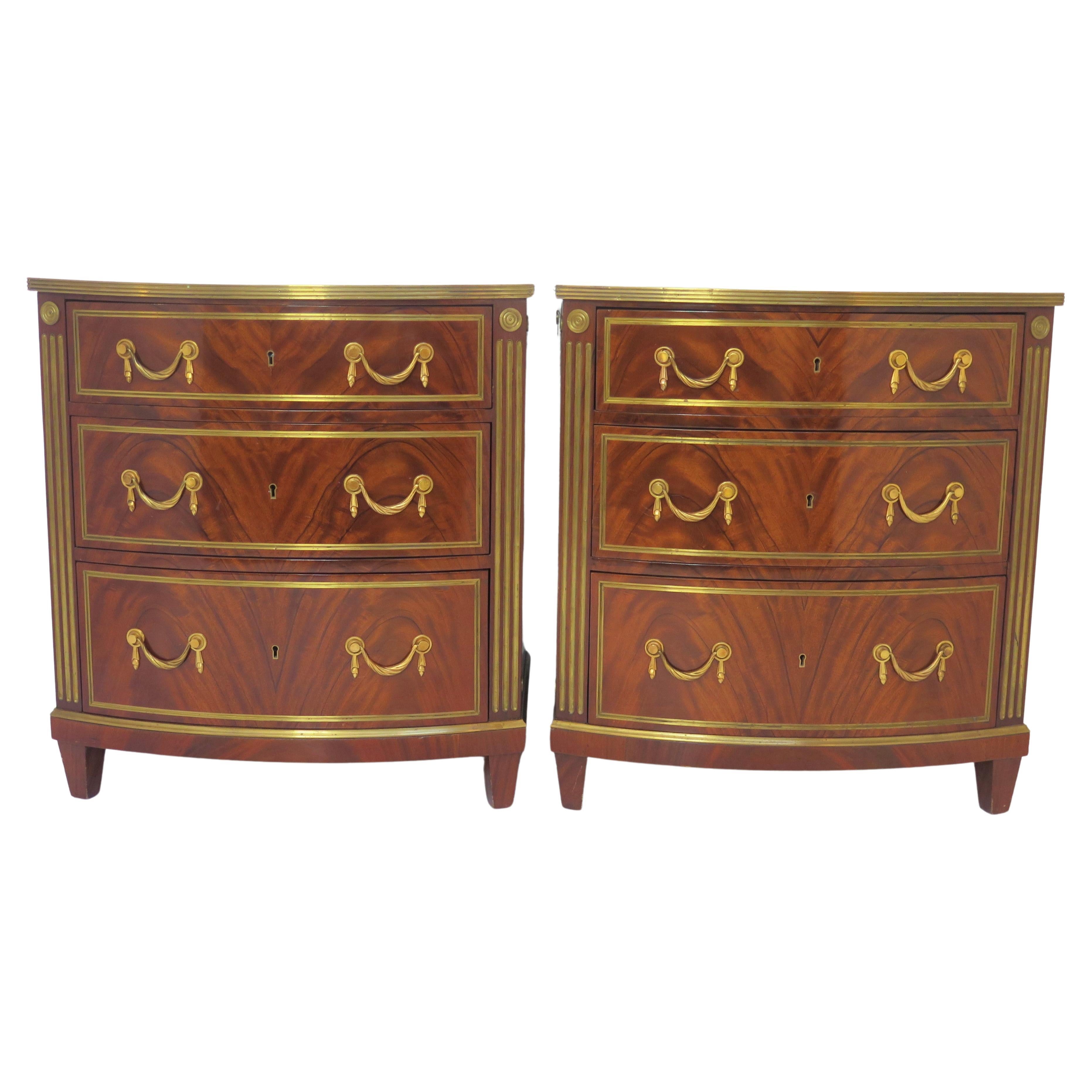 A Pair of Russian Neoclassical Chests of Drawers For Sale