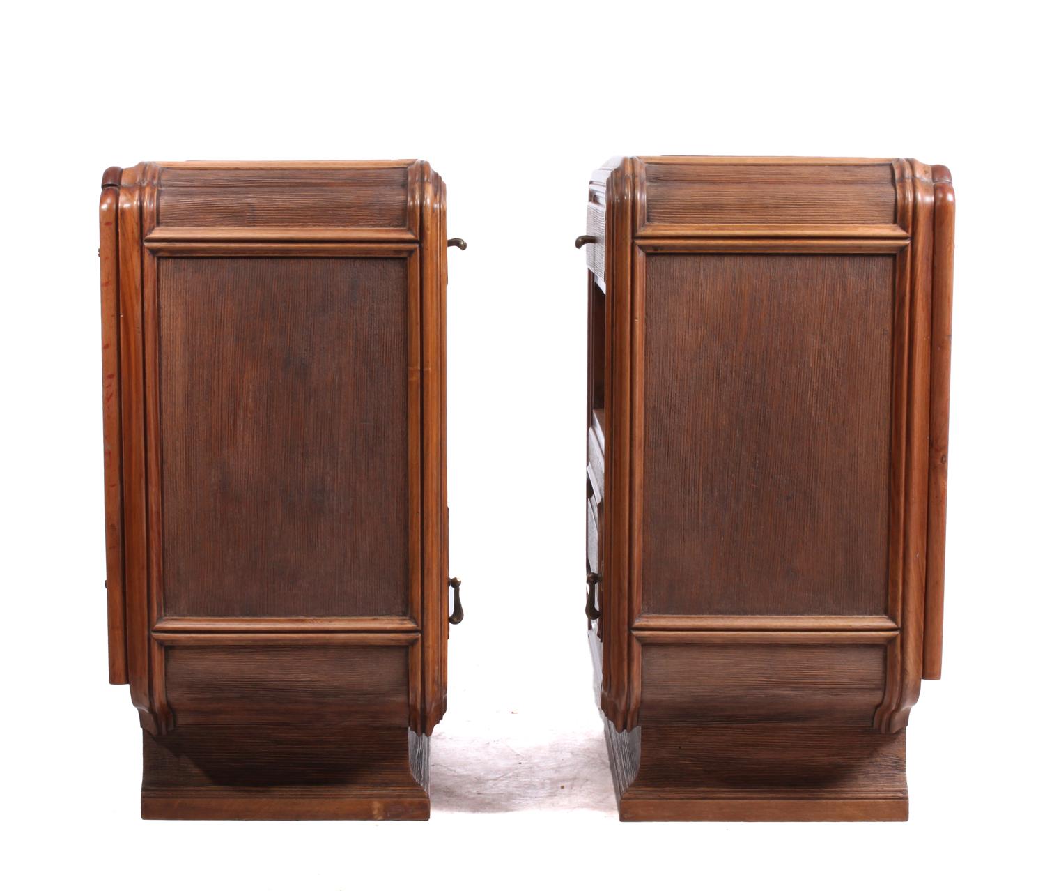Pair of Rustic Italian Bedside Cabinets, circa 1920 2