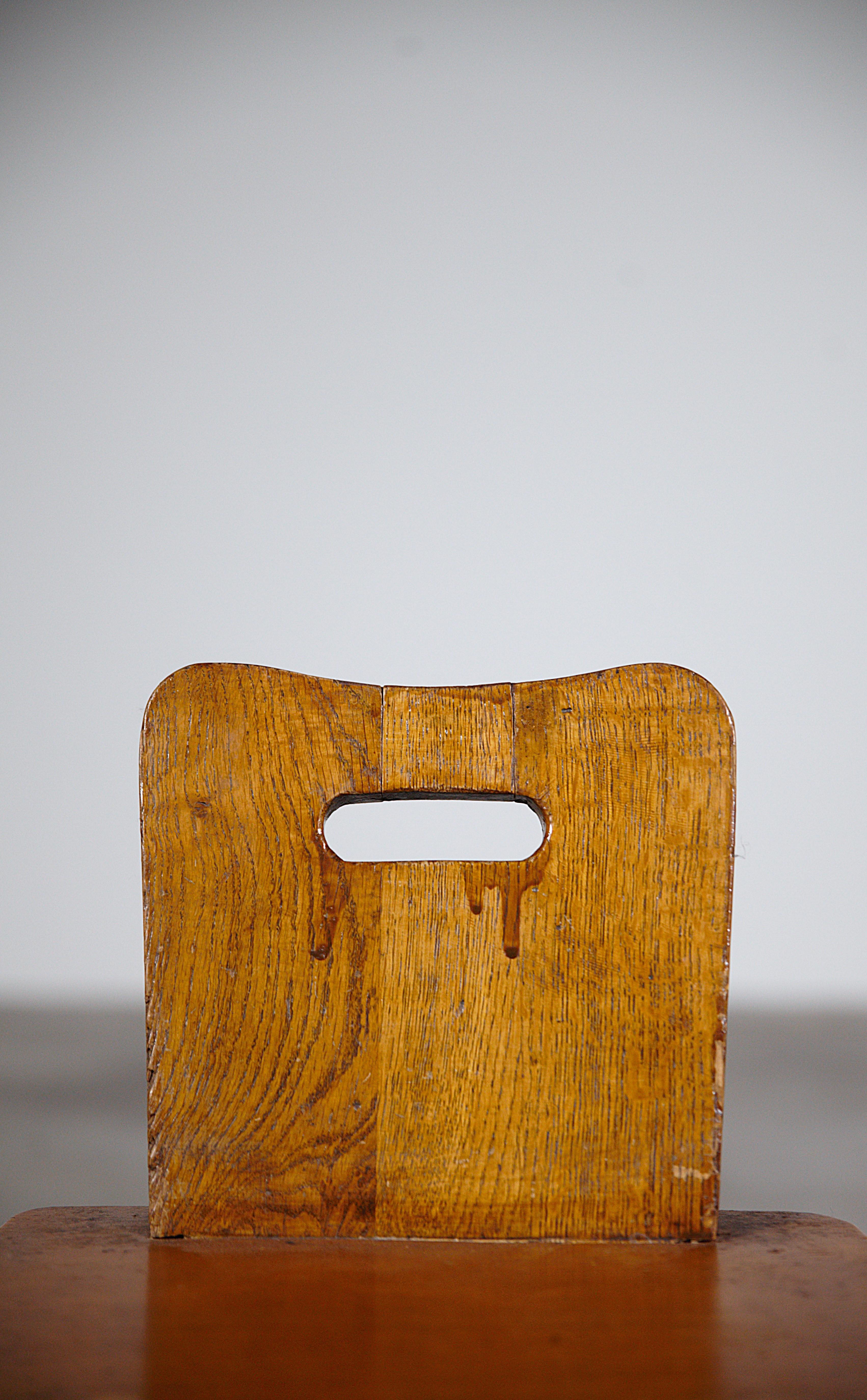 A Pair of Rustic Stools from French Mountains 1970s For Sale 5