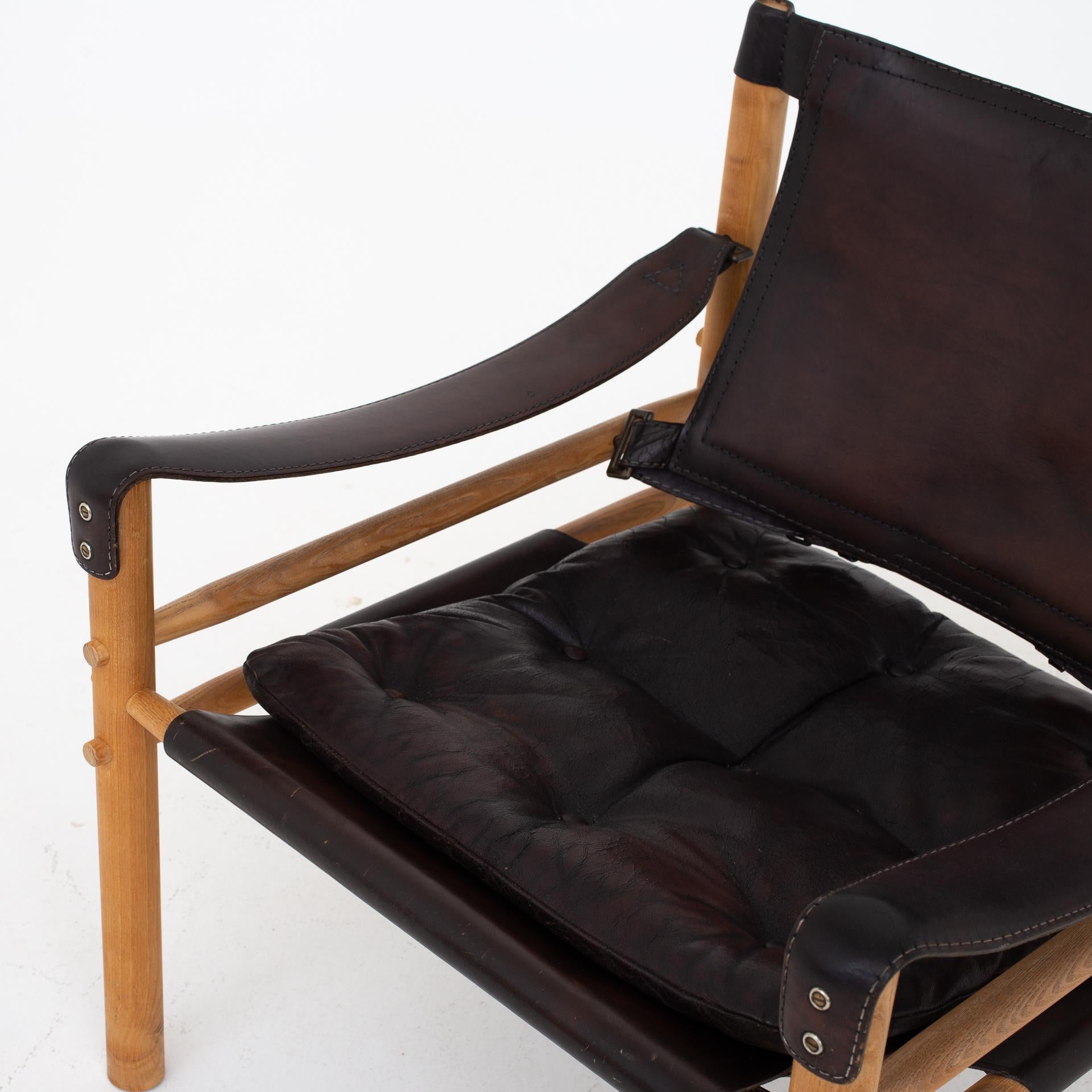 Danish Pair of Safari Chairs by Arne Norell
