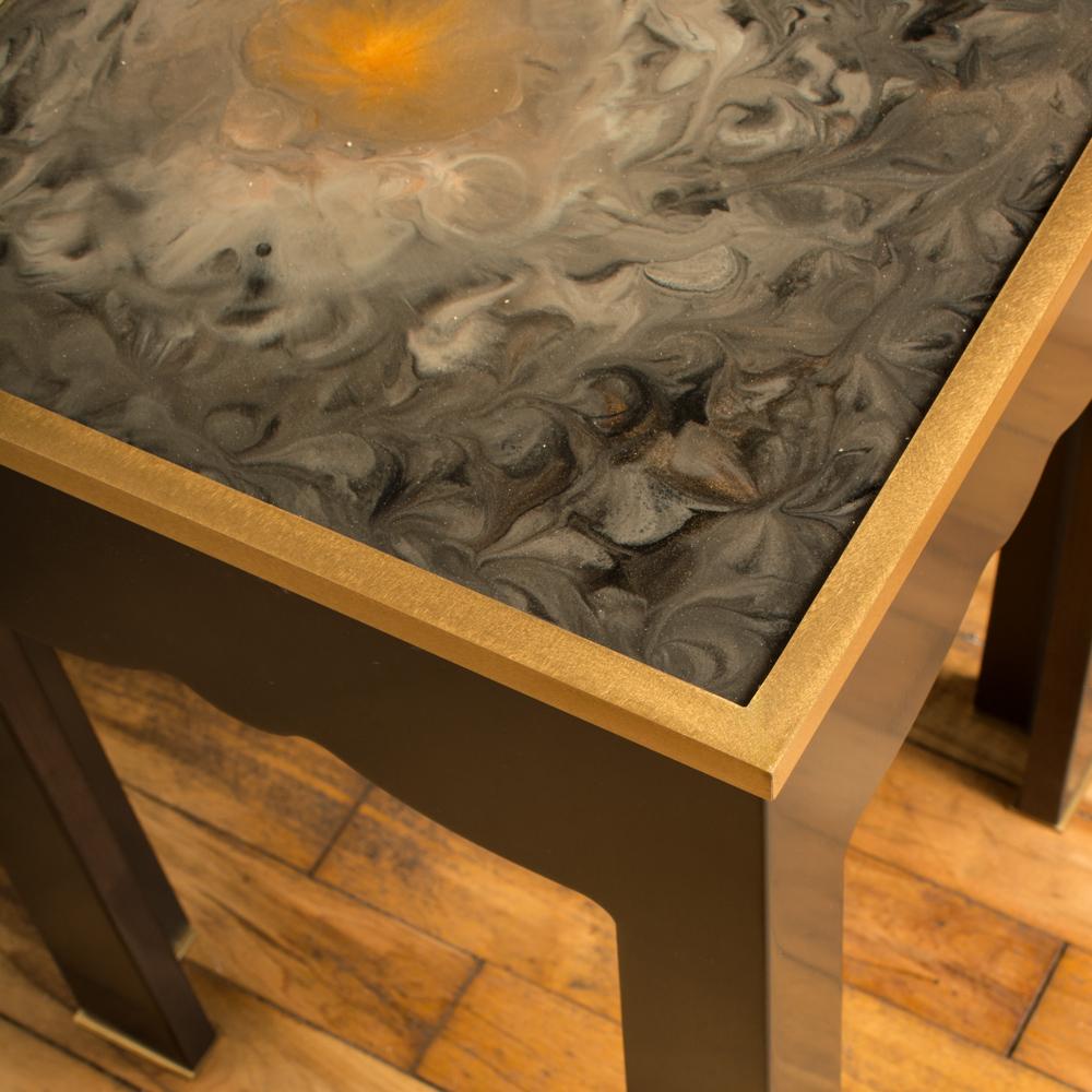 XXIe siècle et contemporain Paire de tables d'appoint de salon laquées et peintes à la main en vente