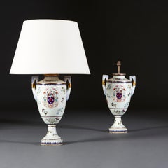 Pair of Samson Armorial Vases as Lamps