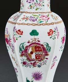 Pair of Samson Armorial Vases Mounted as Table Lamps with Giltwood Bases