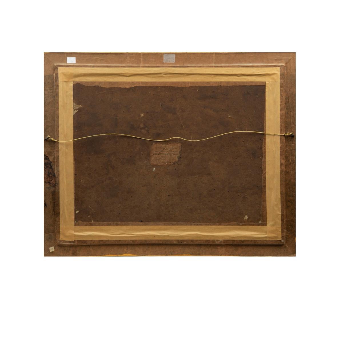 Papier Paire de tableaux en sable de Benjamin Zobel, encadrés par Benjamin Taylor en vente