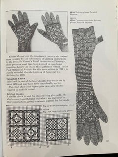 A pair of Sanquhar wool knitted gloves near Dumfries dated 1818 - Scotland