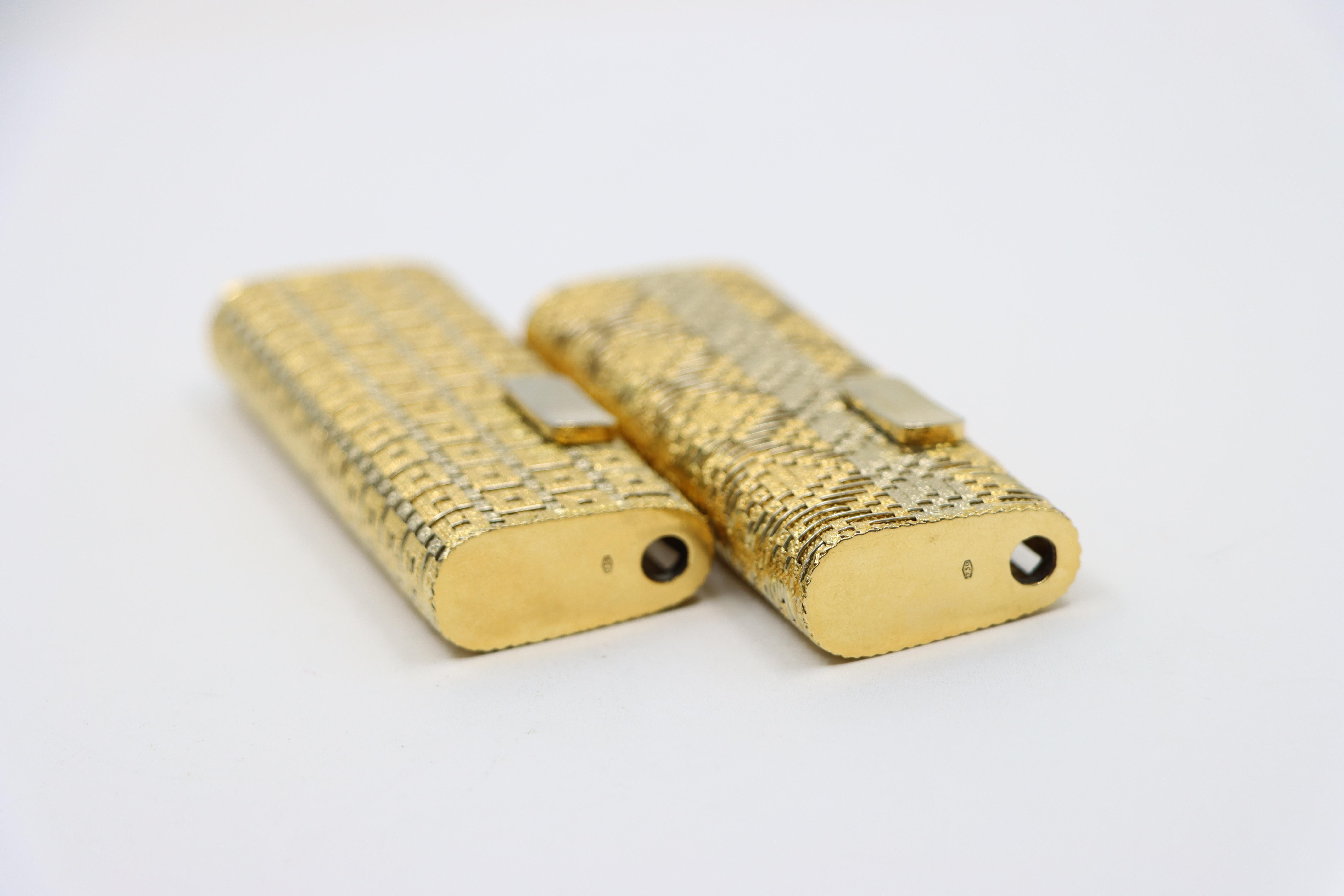 Ein Paar Sarome 18K Gold Feuerzeuge 3