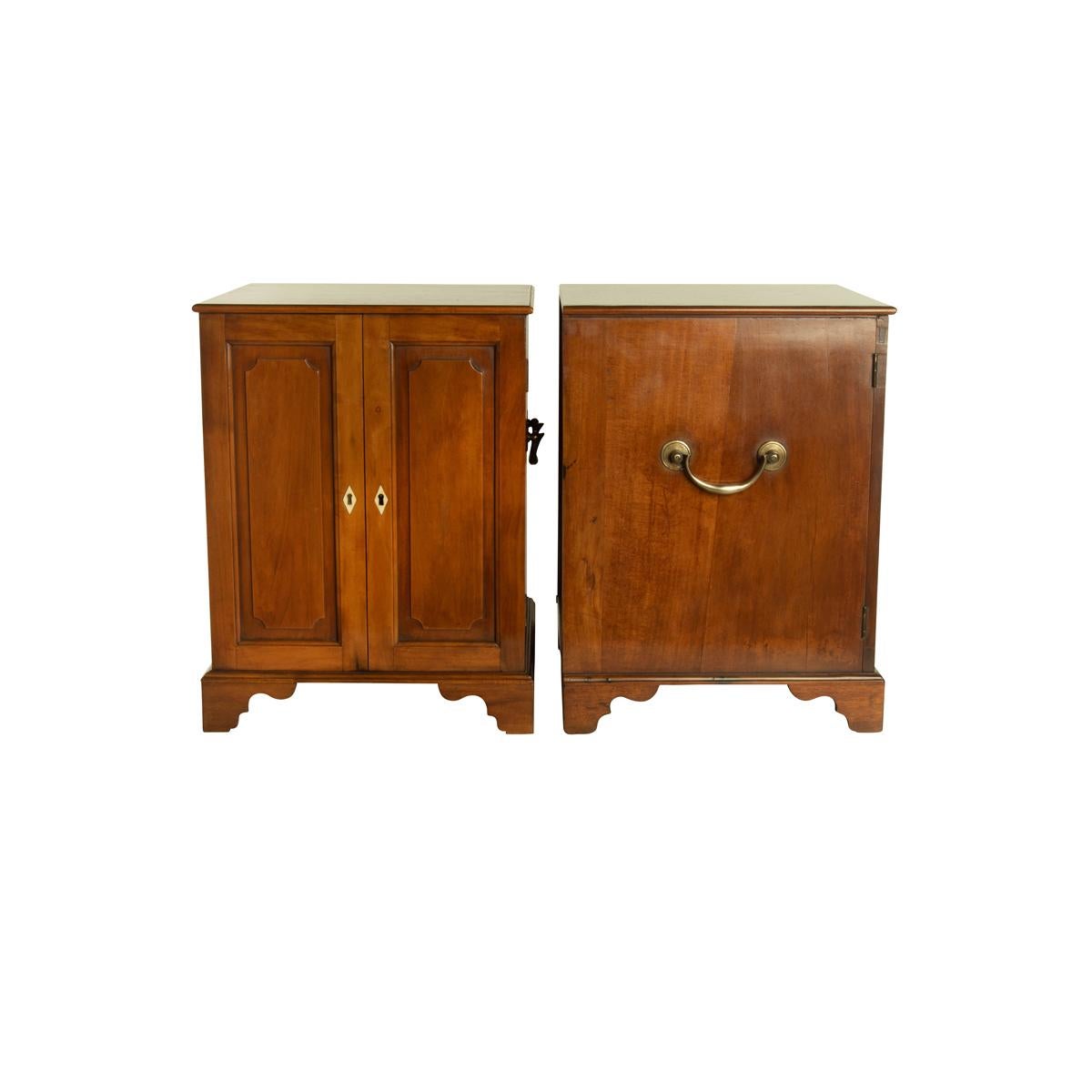 Pair of Satinwood Anglo Chinese Collector’s Table Cabinets For Sale 6