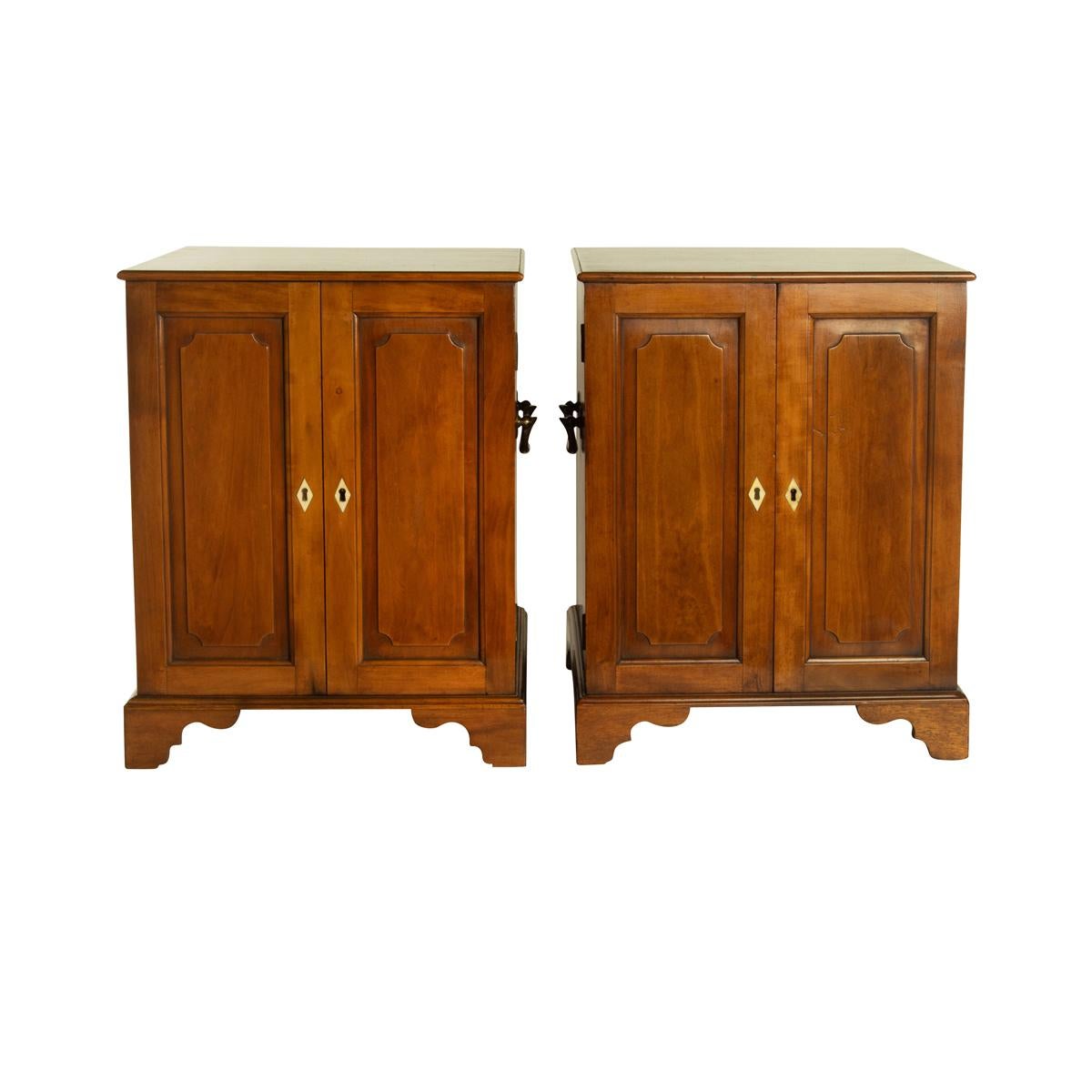 Pair of Satinwood Anglo Chinese Collector’s Table Cabinets For Sale 7