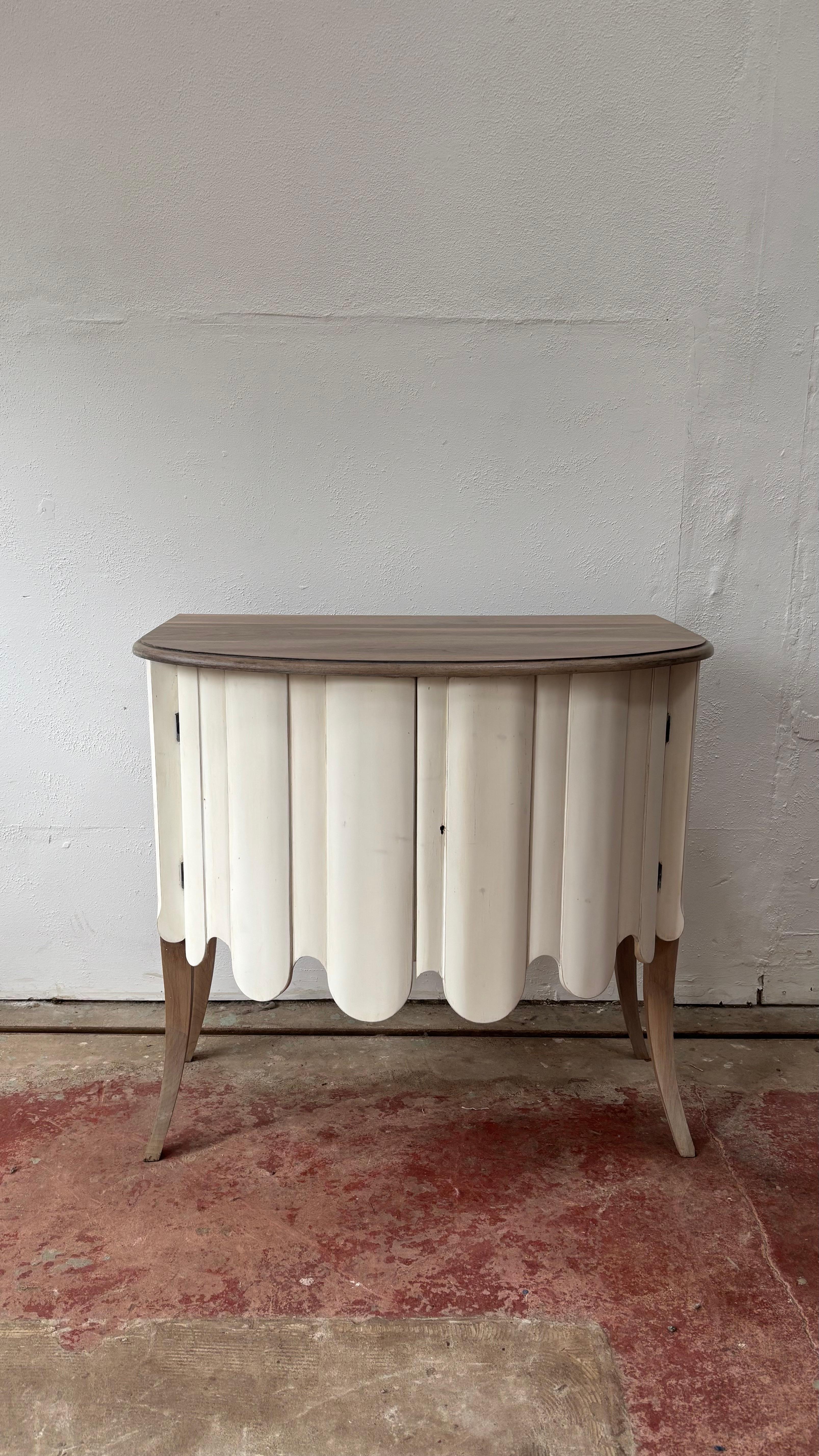 A Pair of Scallop Fronted Commode Chests, French 1950's 3