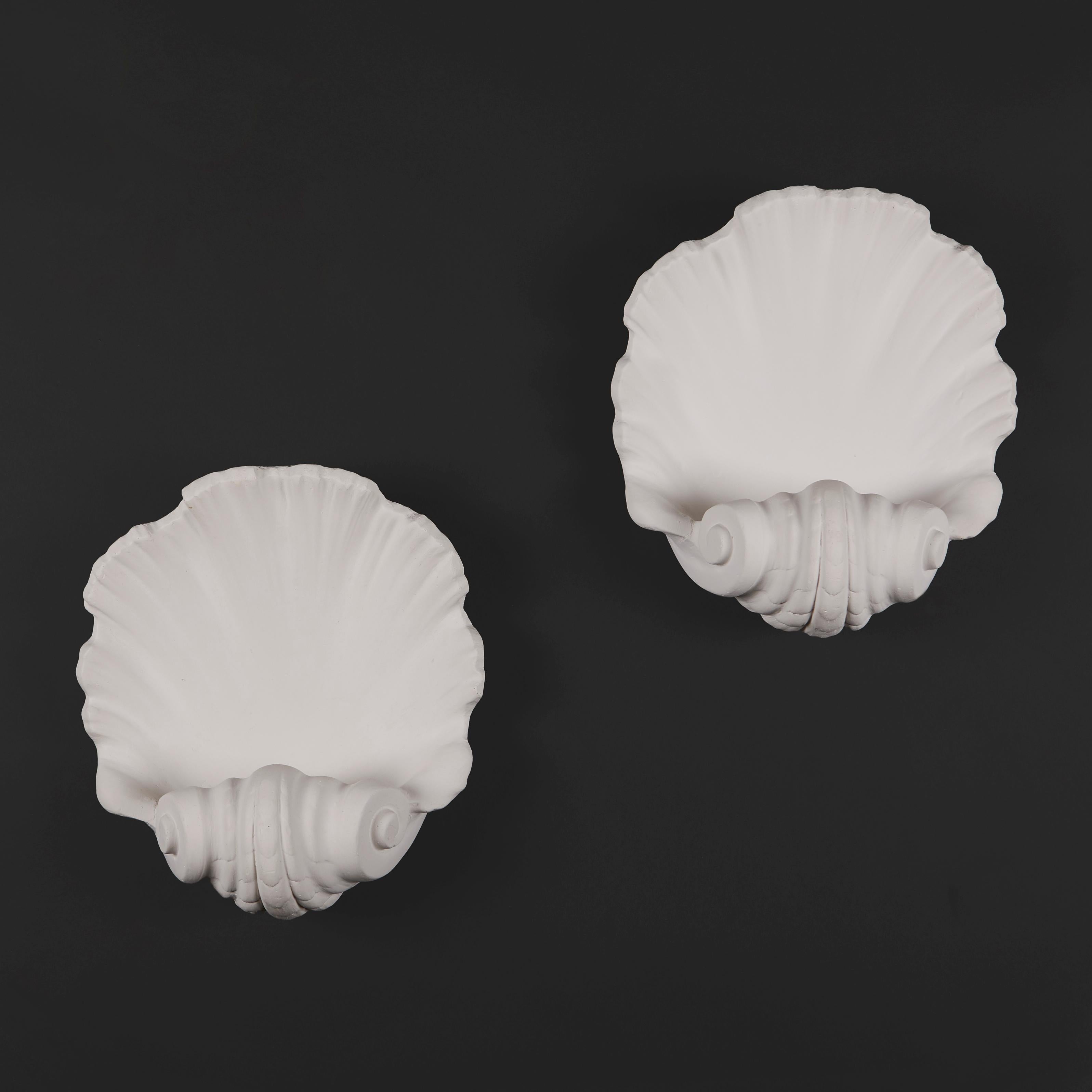 plaster shell sconce